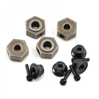 Vaterra Wheel Hex, Pins & Serrated Lock Nut suit Ascender (4)