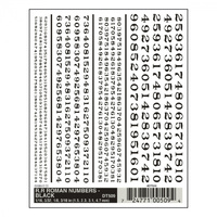RR ROMAN NUMBERS - BLACK