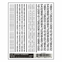 RR GOTHIC NUMBERS - BLACK