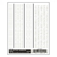 RR GOTHIC NUMBERS - WHITE