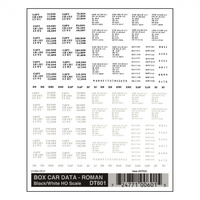 BOX CAR DATA - ROMAN BLK/WHT