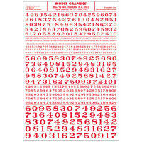 NUMBERS ROMAN RR RED DT