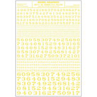 NUMBERS ROMAN RR YELLOW DT