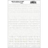 NUMBERS GOTHIC RR WHITE DT