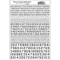 45°USA GOTHIC NUMBERS BLACK DT