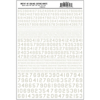 45°USA GOTHIC NUMBERS WHITE DT