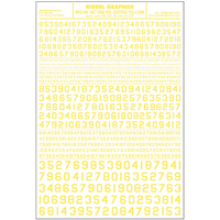 45°USA GOTHIC NUMBERS YEL DT
