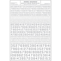 45°USA GOTHIC NUMBERS SILVER