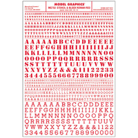 STENCIL & BLOCK ROMAN RED DT