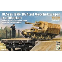 Zimi Model 1/35 10.5 cm leFH 18/4 auf Geschützwagen Lr.s.(f)(Becker) [2 in 1] Plastic Model Kit 