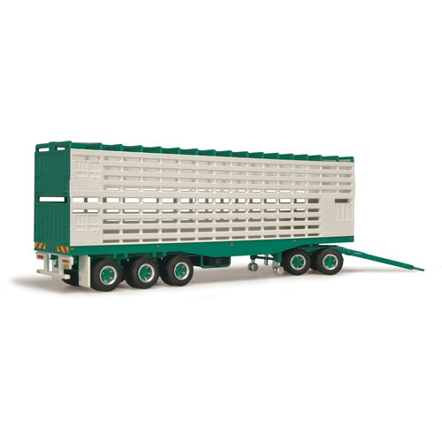 HIGHWAY REPLICAS 1:64 LIVESTOCK TRAILER + DOLLY ''HARRIS'' 12981