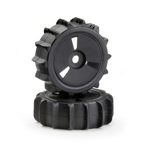 Absima Wheel Set Buggy Disc "Sand Paddle" black 1:8 (2)