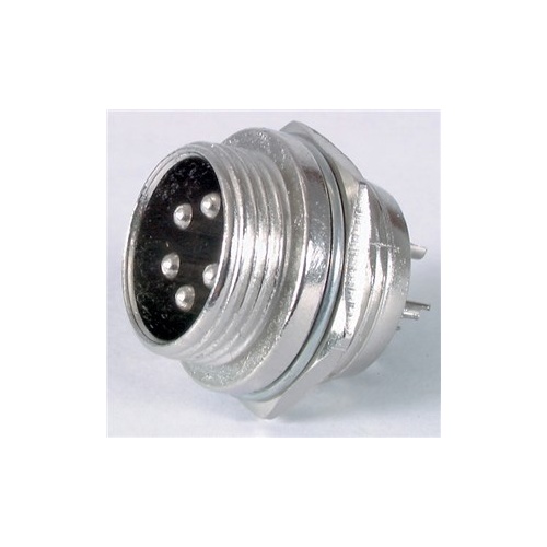 5 Pin Microphone Chassis Male Connector