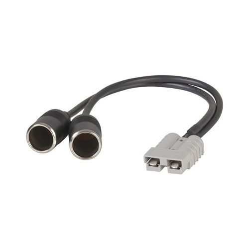 50A Anderson Connector to 2 x 15A Cigarette Socket Lead