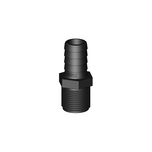 Hose Tail to BSP Male Straight - 25mm (1") Hose to 1" BSP Thread
