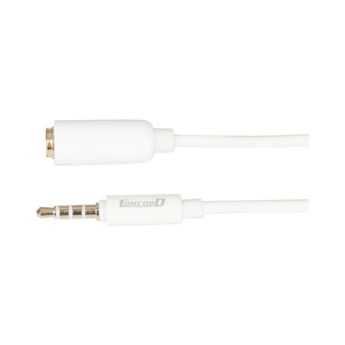3.5mm 4 Pole Plug to 3.5mm 4 Pole Socket AV Extension Lead - 2m