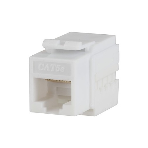 RJ45 Socket Cat5E Keystone Jack - White