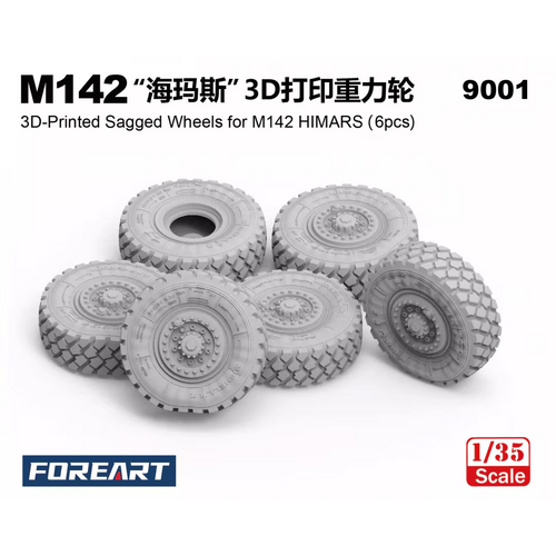 ForeArt 1/35 3D-Printed Sagged Wheels for M142 HIMARS  FOR-9001
