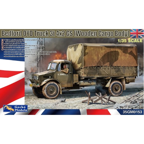 Gecko 1/35 Bedford OYD Truck 3t 4x2 GS (Wooden Cargo Body) Plastic Model Kit GM35153