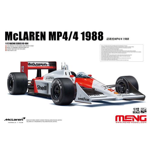 MENG 1/12 MCLAREN MP4/4 1988 PLASTIC MODEL KIT [RS-004]
