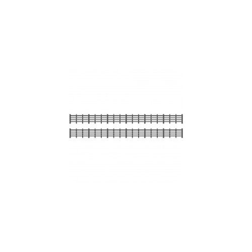 PECO RATIO WOODEN  LINESIDE FENCING, BLACK   4 BAR RA425