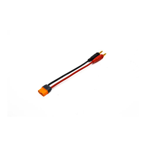 Spektrum IC3 Device Charge Lead 6inch, 13 AWG / 4mm Bullets